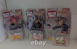 Mezco RUN DMC Figures FULL SET Run DMC & Jam Master Jay Rap Hip Hop 80's