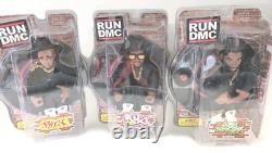 Mezco RUN DMC Figures FULL SET Run DMC & Jam Master Jay Rap Hip Hop 80's