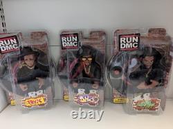 Mezco RUN DMC Figures FULL SET Run DMC & Jam Master Jay Rap Hip Hop 80's