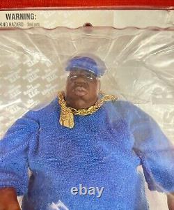 Mezco The Notorious B. I. G. Biggie Smalls Blue Sweater 9 Action Figure. NIB