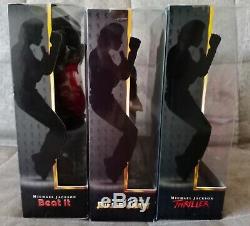 Michael Jackson Playmates Beat It, Billie Jean, Thriller Figures / Dolls Lot