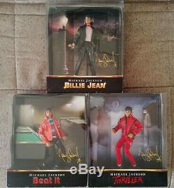 Michael Jackson Playmates Beat It, Billie Jean, Thriller Figures / Dolls Lot