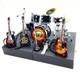Miniature Rock Band Stage Set 112 With Box Drum Guitar Mic Collectible