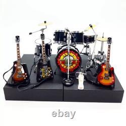 Miniature Rock Band Stage Set 112 with Box Drum Guitar Mic Collectible