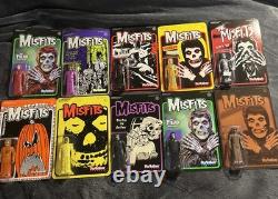 Misfits Super7 Reaction 10x Figures Sealed MOC Crimson Ghost Fiend Lot Free S&H