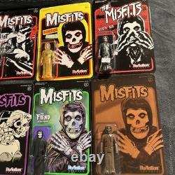 Misfits Super7 Reaction 10x Figures Sealed MOC Crimson Ghost Fiend Lot Free S&H