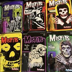 Misfits Super7 Reaction 10x Figures Sealed MOC Crimson Ghost Fiend Lot Free S&H