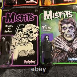Misfits Super7 Reaction 10x Figures Sealed MOC Crimson Ghost Fiend Lot Free S&H