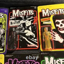 Misfits Super7 Reaction 10x Figures Sealed MOC Crimson Ghost Fiend Lot Free S&H