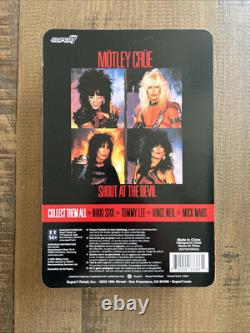 Motley Crue MICK MARS Action Figure Super7 ReAction RARE Unpunched Card