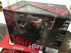 Motley Crue McFarlane Box Set Figures with six LPs and other collectibles