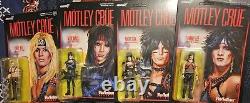 Motley Crue Super 7 ReAction Full Set SIXX, LEE, MARS, NEIL NO PUNCH OUTS
