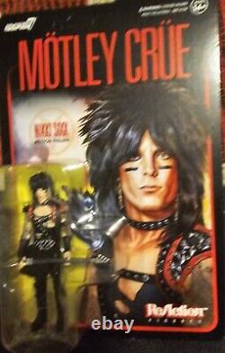 Motley Crue Super 7 ReAction Full Set SIXX, LEE, MARS, NEIL NO PUNCH OUTS