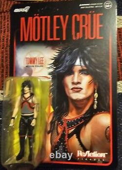 Motley Crue Super 7 ReAction Full Set SIXX, LEE, MARS, NEIL NO PUNCH OUTS
