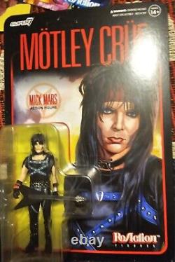Motley Crue Super 7 ReAction Full Set SIXX, LEE, MARS, NEIL NO PUNCH OUTS