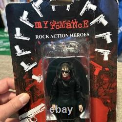 My Chemical Romance Mikey Way Action Figure Inside Coffin With Red Gun RARE