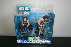 NECA AC/DC Angus Young Brian Johnson Rock Music Hand Signed by AC/DC RARE