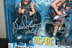 NECA AC/DC Angus Young Brian Johnson Rock Music Hand Signed by AC/DC RARE