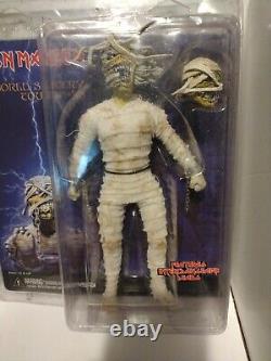 NECA Iron Maiden Eddie Powerslave Mummy Retro Clothed 8 Figure MIB Variant