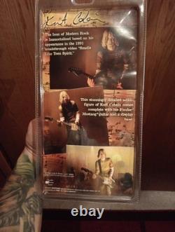 NECA Kurt Cobain 7'' Action Figure with Skyblue Guitar (2006) Sealed