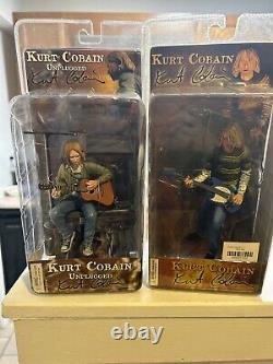 NECA Kurt Cobain 7'' Action Figure with Skyblue Guitar And The Unplugged Figure