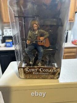 NECA Kurt Cobain 7'' Action Figure with Skyblue Guitar And The Unplugged Figure