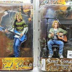NECA Kurt Cobain Nirvana 2 Figure Set Unplugged and Smells Like Teen Spirit NIP