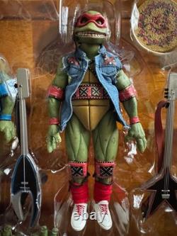 NECA SDCC Teenage Mutant Ninja Turtles Musical Mutagen Tour 4 Pack & Bonus Sz L