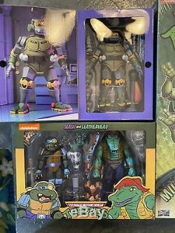 NECA TMNT Slash & Leatherhead + MUSICAL MUTAGEN 4 Pack + Mighty MetalHead