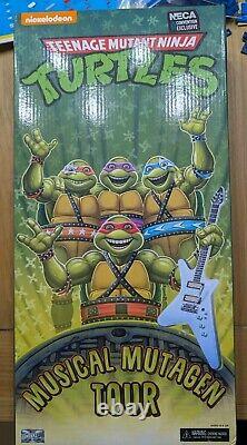 NECA TMNT Teenage Mutant Ninja Turtles SDCC 4 Pack MUSICAL MUTAGEN TOUR