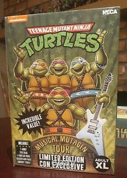NECA Teenage Mutant Ninja Turtles Musical Mutagen Tour Set with XL Merch Pack