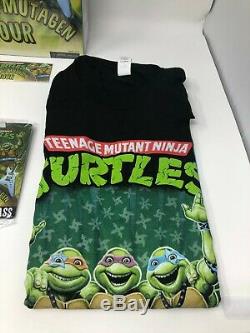 NECA Teenage Mutant Ninja Turtles Mutagen Musical Tour 4-pack + Tour Merch XXL