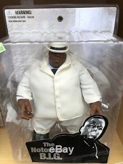 NEW Mezco The Notorious B. I. G. 9 Action Figure Biggie Smalls in White Suit