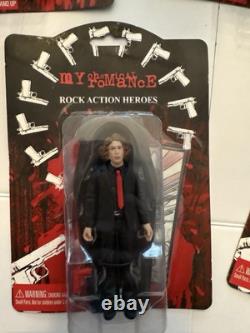 NIB My Chemical Romance Figures Prayer Card Gerard Way Mikey Ray Frank Bob MCR