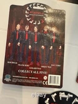 NIB My Chemical Romance Figures Prayer Card Gerard Way Mikey Ray Frank Bob MCR