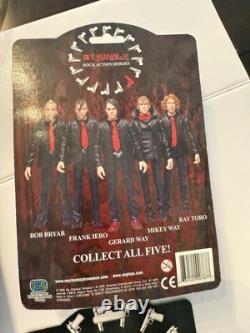 NIB My Chemical Romance Figures Prayer Card Gerard Way Mikey Ray Frank Bob MCR