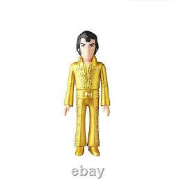 NIB RARE Medicom Vinyl Collectible Doll Elvis Presley Gold Color Figurine