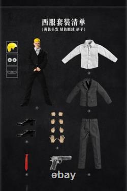 New Eminem 1/6 Action Figure, Black Suit Slim Shady Rap God fit with Red Tie