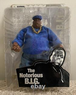 New in Box Mezco Notorious B. I. G. Biggie Smalls Blue Outfit Action Figure (Rare)