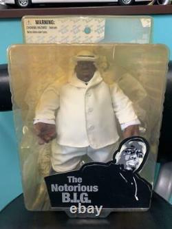 Notorious BIG Action Figure Mezco Biggie Smalls Rare Bad Boy Hip Hop White suit