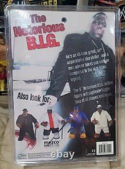 Notorious B. I. G. Action Figure by Mezco Sunglasses, Mic, Necklace? RARE