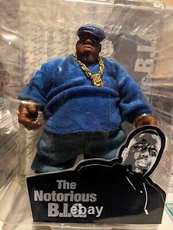Notorious B. I. G. Action Figure by Mezco Sunglasses, Mic, Necklace withMedallion