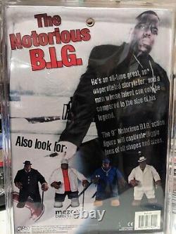 Notorious B. I. G. Action Figure by Mezco Sunglasses, Mic, Necklace withMedallion