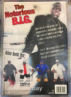 Notorious B. I. G. Action Figure by Mezco Sunglasses, Mic, Necklace withMedallion