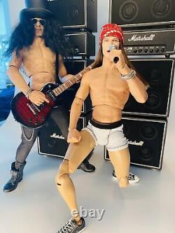 OOAK GUNS N ROSES GNRT AXEL ROSE and SLASH 12 ACTION FIGURES NEW PLEASE READ