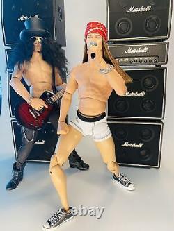 OOAK GUNS N ROSES GNRT AXEL ROSE and SLASH 12 ACTION FIGURES NEW PLEASE READ