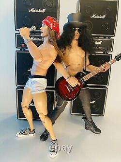 OOAK GUNS N ROSES GNRT AXEL ROSE and SLASH 12 ACTION FIGURES NEW PLEASE READ