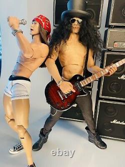 OOAK GUNS N ROSES GNRT AXEL ROSE and SLASH 12 ACTION FIGURES NEW PLEASE READ