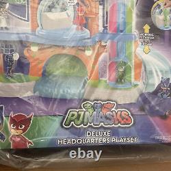 PJ Masks Deluxe Headquarters Music & Light Playset Catboy & Cat Car Included