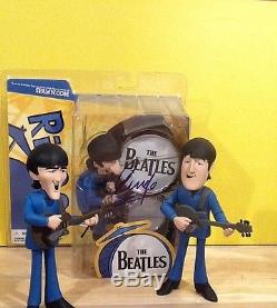 Paul mcCartney Ringo Starr signed autograph mcfarlane Beatles cartoon figure JSA